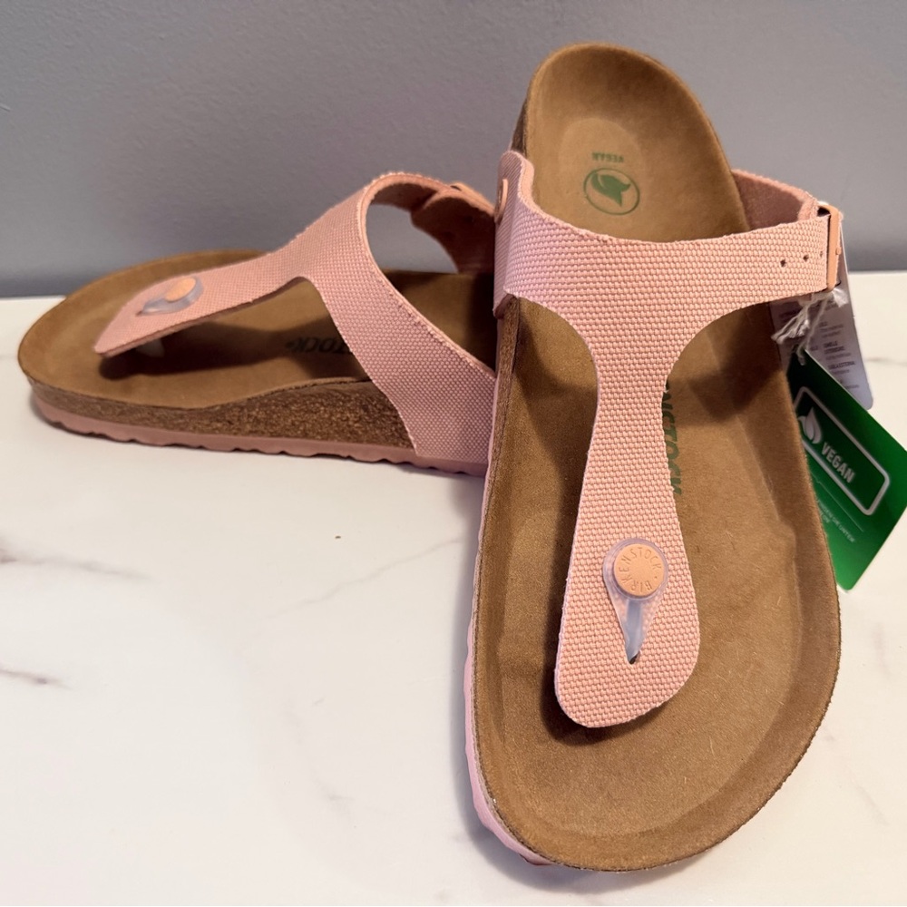 38 Birkenstock Gizeh Pink Vegan Sandals size 7